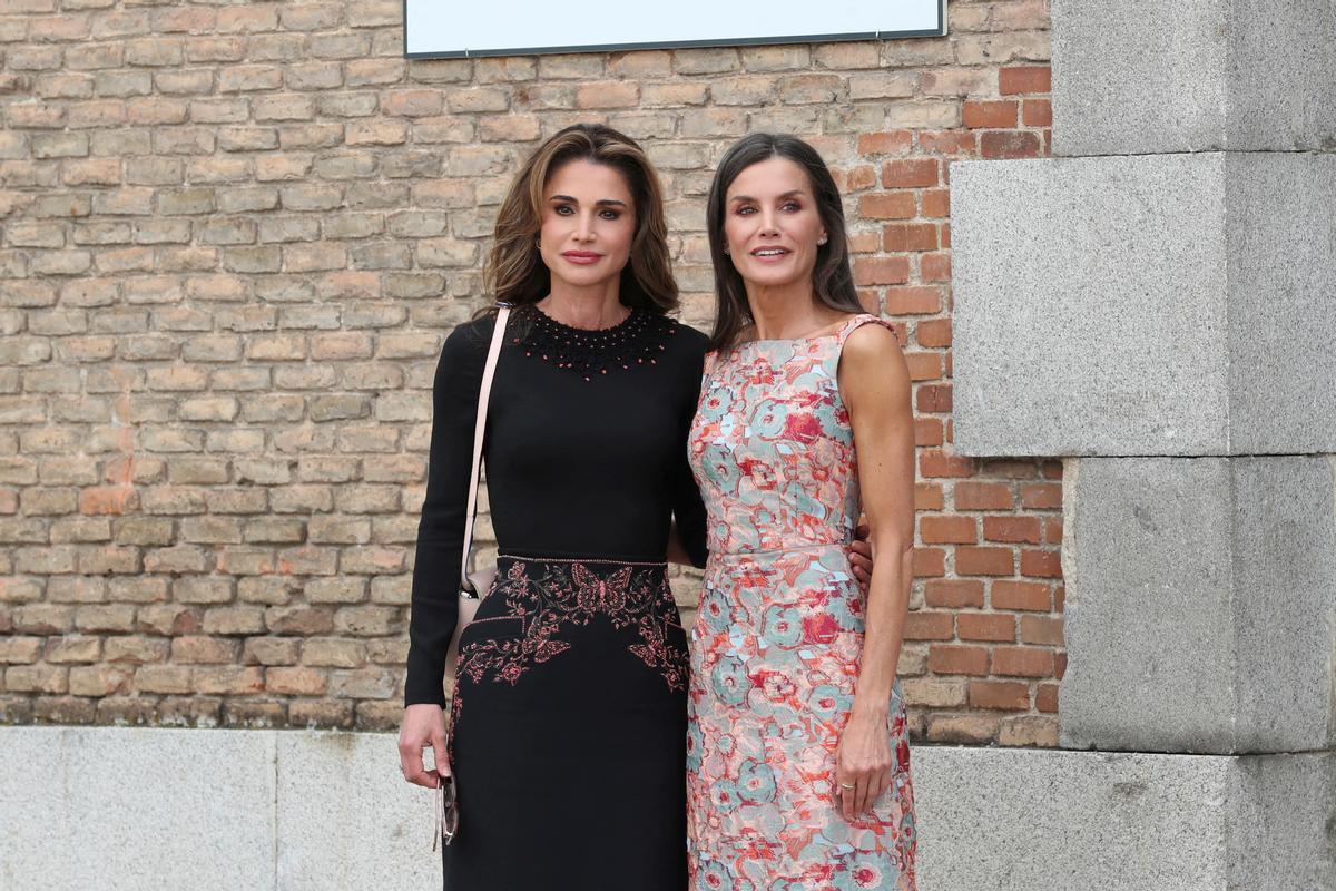 Letizia y Rania de Jordania, encuentro en Madrid