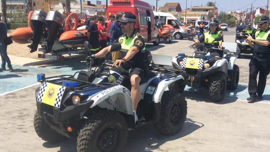 La policía toma las playas de Valencia