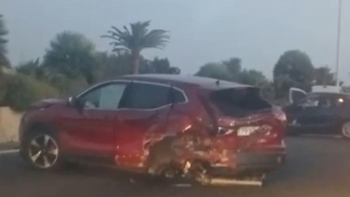 Accidente múltiple en la GC-1 sentido Sur