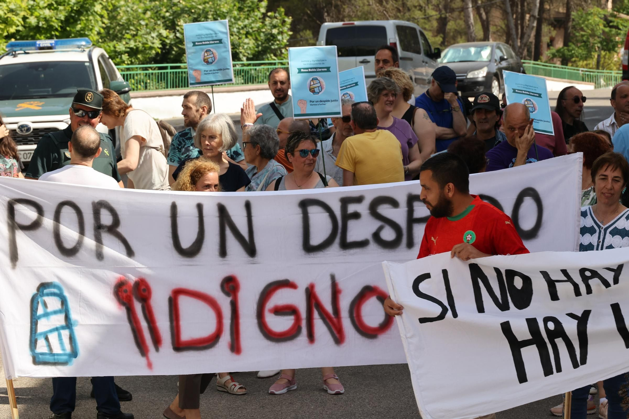 Manifestación de los trabajadores de Belda Llorens en Banyeres