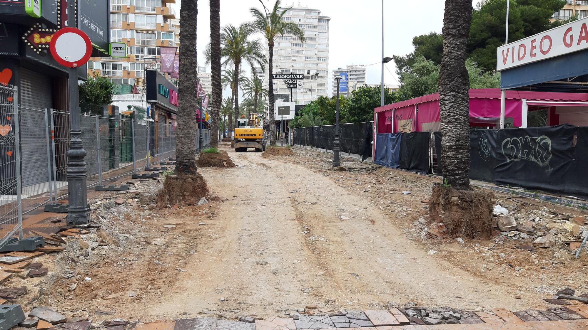 Obras en la 'zona guiri' de Benidorm