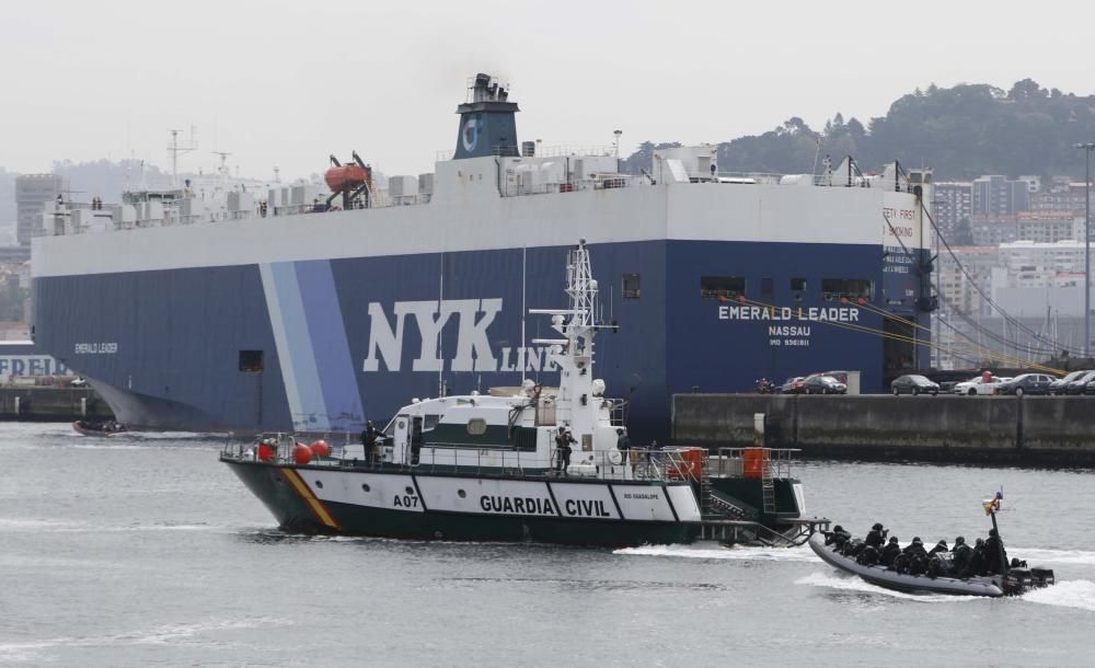 Simulacro de la Guardia Civil en Vigo