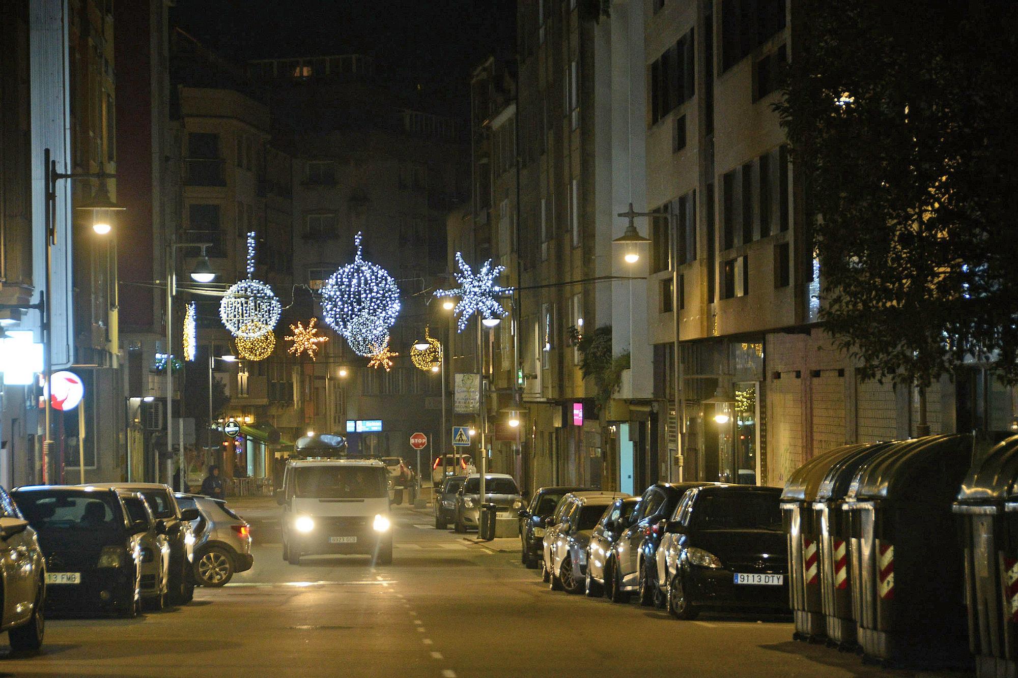 La iluminación navideña en O Morrazo. Las luces en Cangas