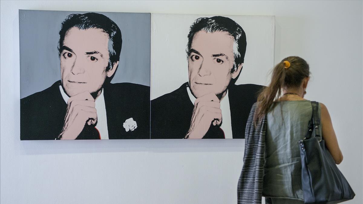 Doble retrato de Vijande, realizado por Andy Warhol en 1983, expuesto en la muestra de la Fundació Suñol. Doble retrato de Vijande, realizado por Andy Warhol en 1983, expuesto en la muestra de la Fundació Suñol.