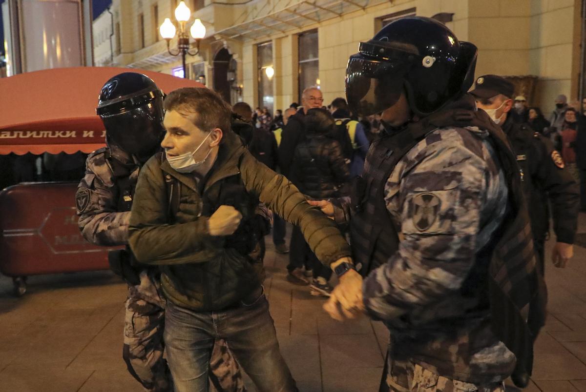 Protestas en Moscú contra la movilización para la guerra de Ucrania decretada por Putin