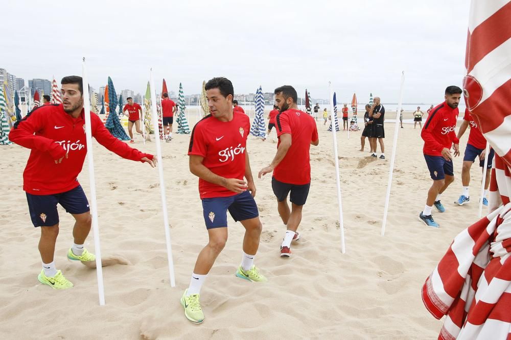 El Sporting entrena en San Lorenzo