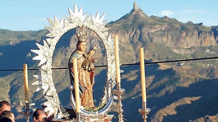 Imagen de la Virgen de la Cuevita en Artenara.