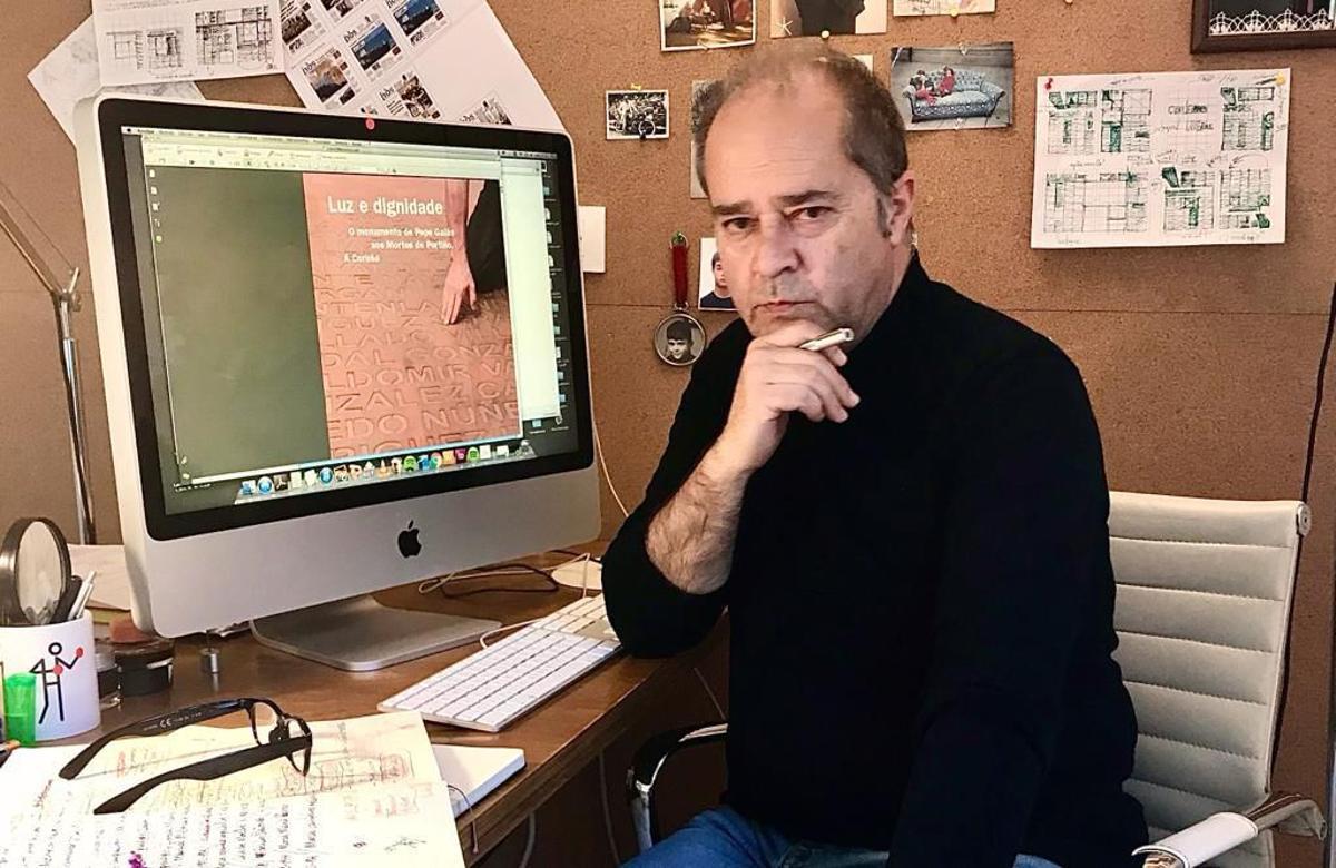 O deseñador gráfico Pepe Barro en el año 2020