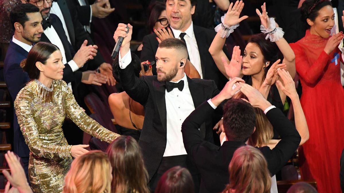 Justin Timberlake durante los Premios Oscar 2017.