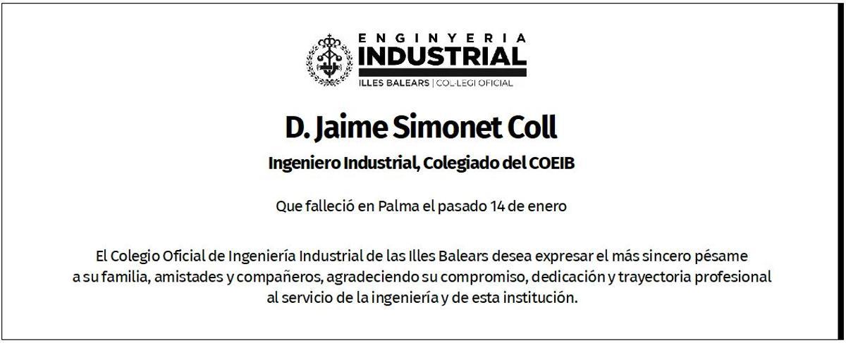 D. Jaime Simonet Coll