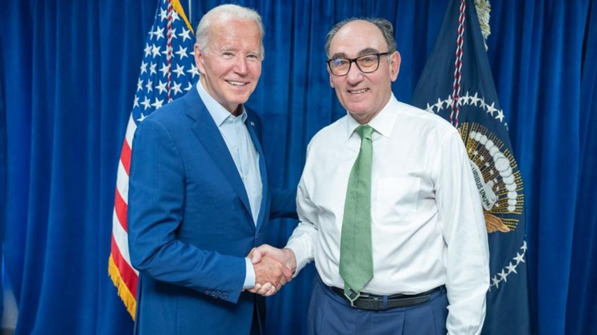 El presidente Biden y el máximo responsable de Iberdrola, Ignacio Galán.