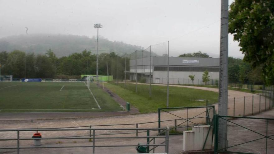 El estado de la pista de atletismo, ayer.