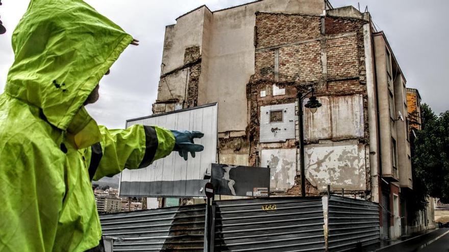 Imagen de la casa que ha tenido que ser desalojada por seguridad