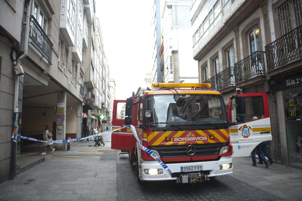 Incendio en un piso de la calle San Andrés