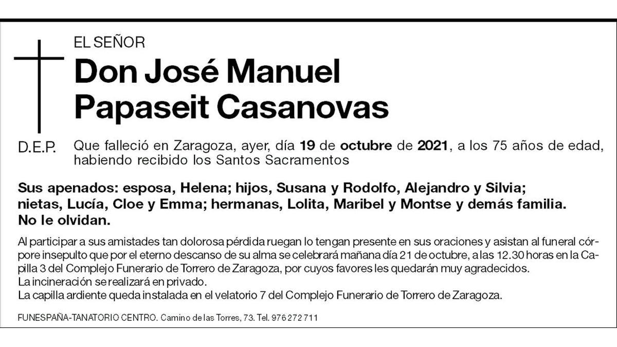 José Manuel Papaseit Casanovas