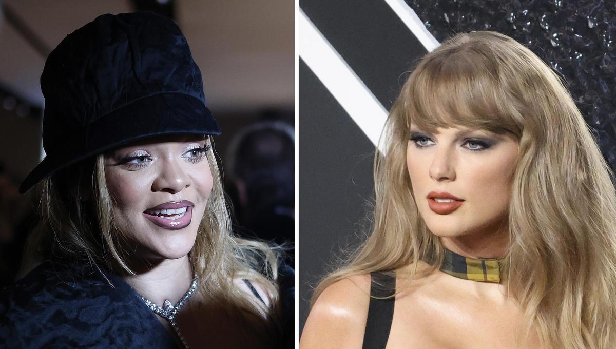 Rihanna (i) y Taylor Swift (d).