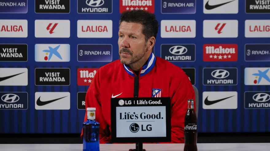 Diego Simeone, durante una rueda de prensa