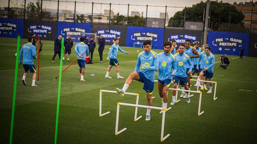 Jofre Torrents, la gran novedad con Frenkie en el entrenamiento del Barça