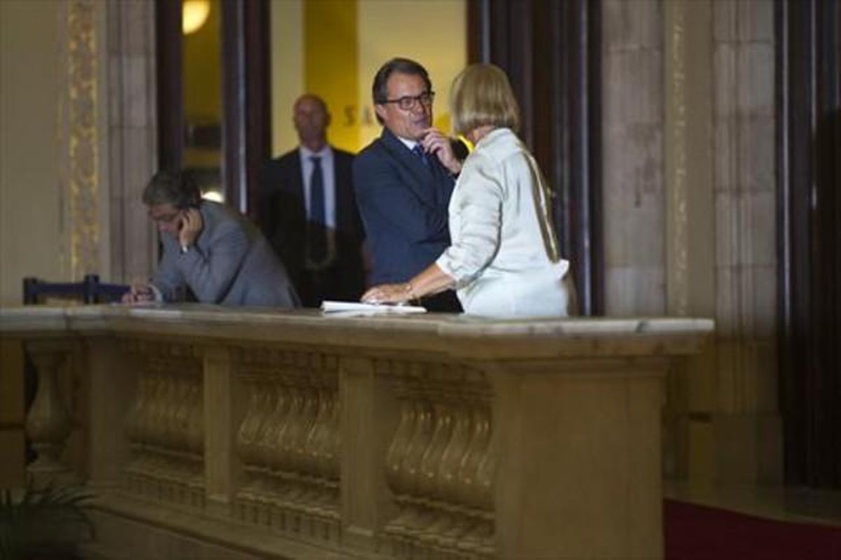 Artur Mas amb la presidenta del Parlament, Núria de Gispert. Artur Mas amb la presidenta del Parlament, Núria de Gispert.