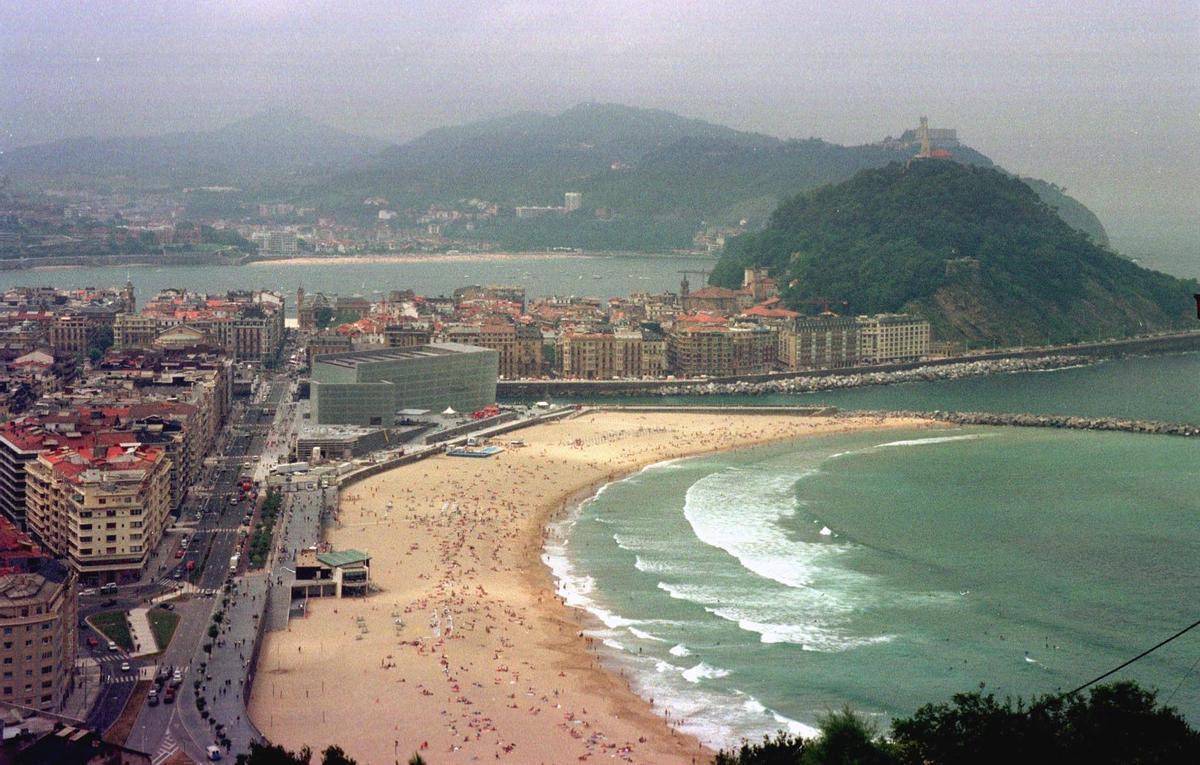 Playa de La Concha, en San Sebastián.