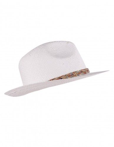 Sombrero de rafia cinta trenzada de Blanco. Precio: 12,99 €