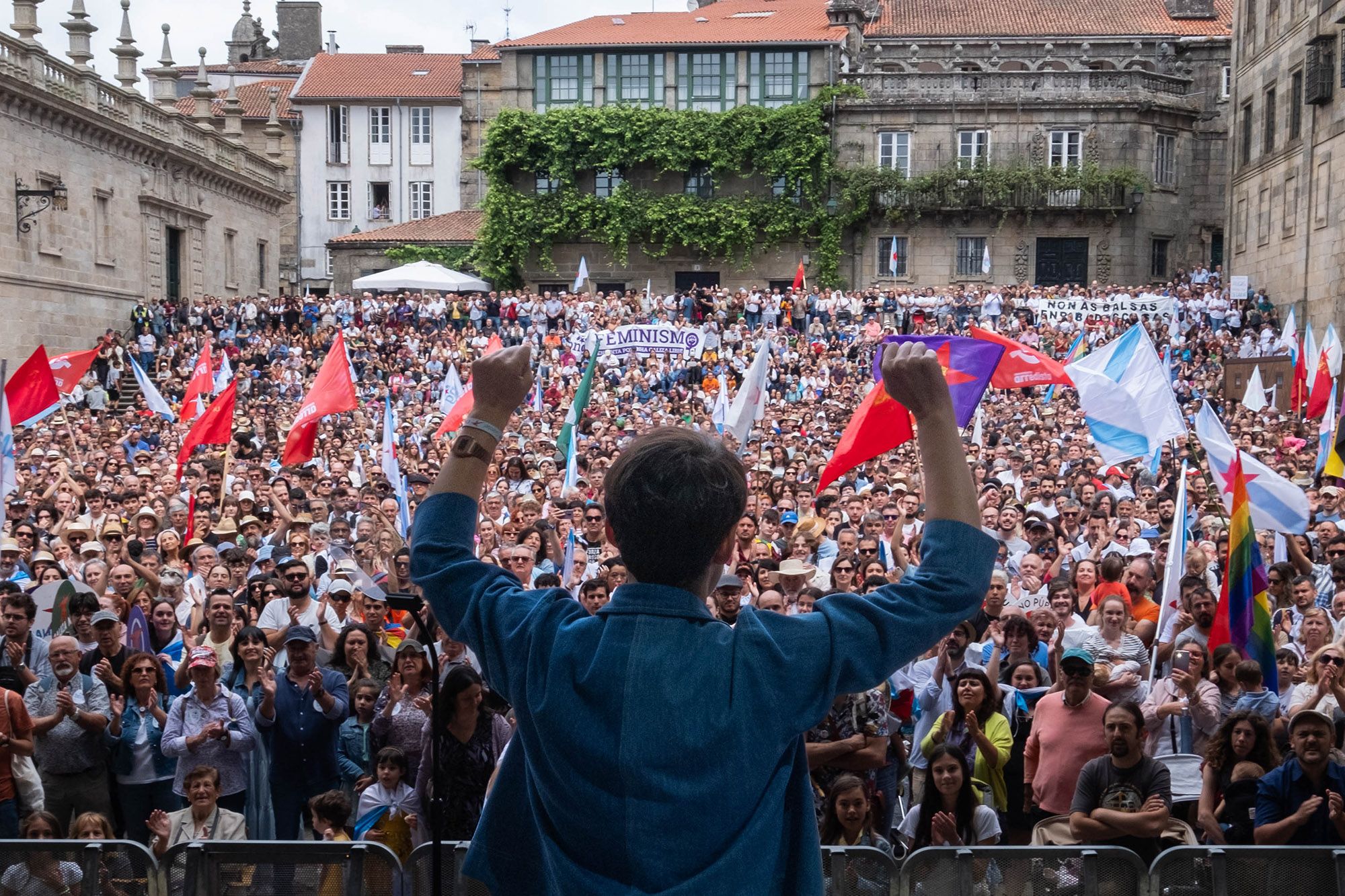 A voceira nacional do BNG, Ana Pontón, na tradicional manifestación do 25 de xullo en Santiago