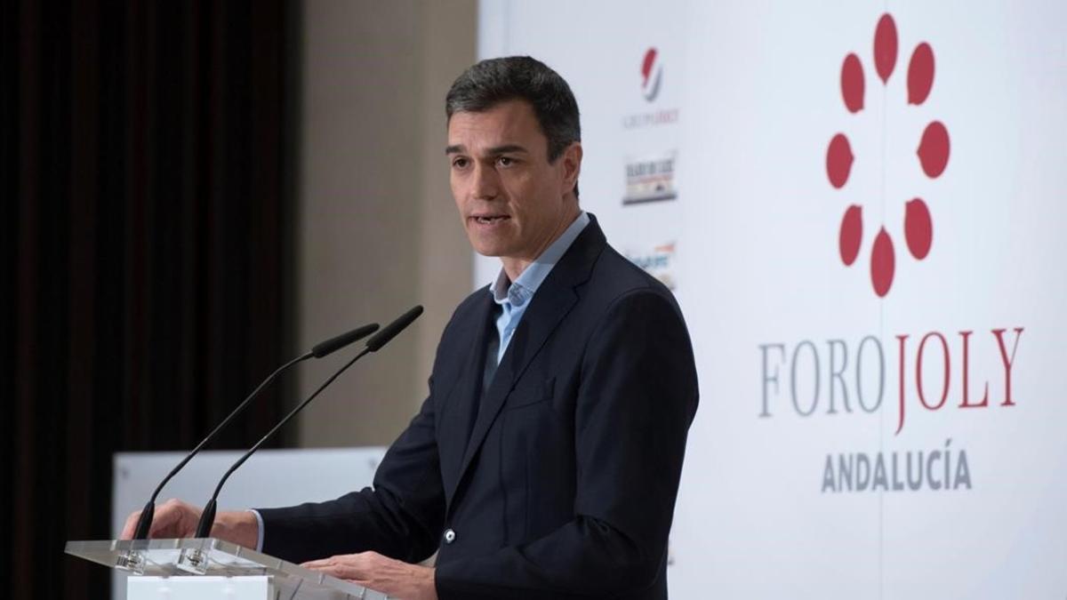 Pedro Sánchez, la semana pasada en Sevilla.