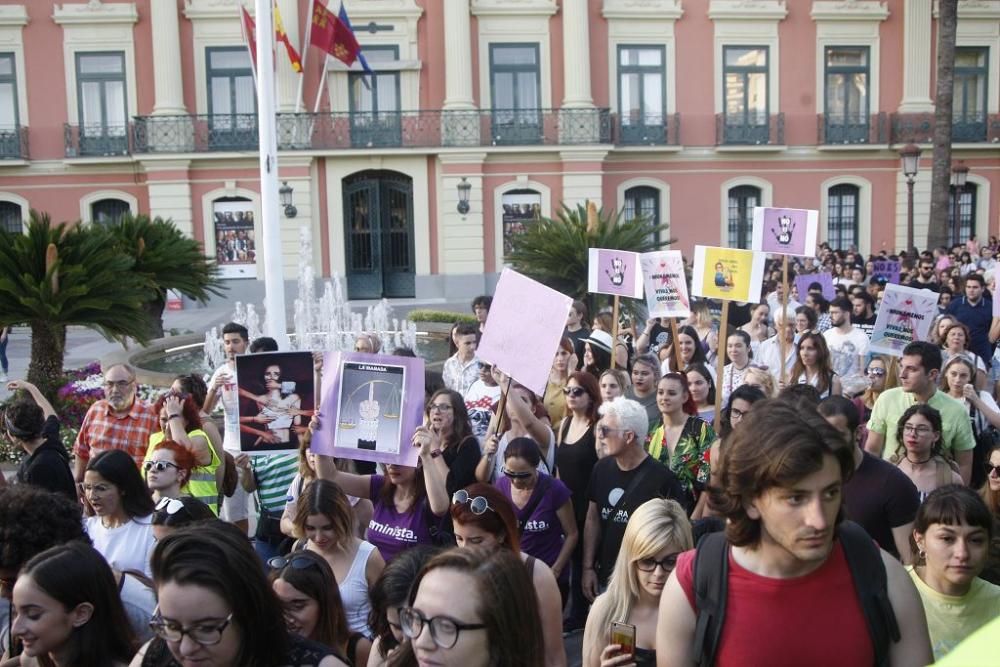 Protesta en Murcia contra la excarcelación de La Manada