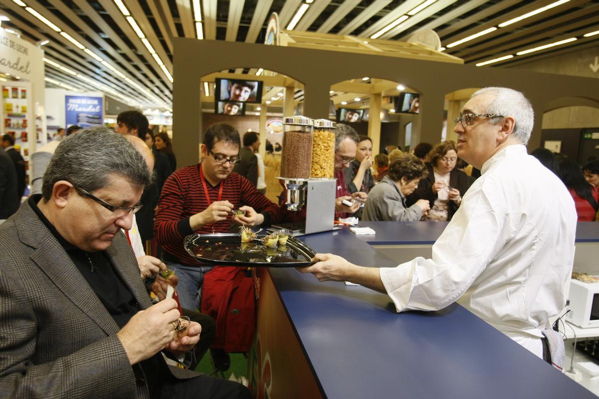 Degustación en la fira Alimentaria de Barcelona