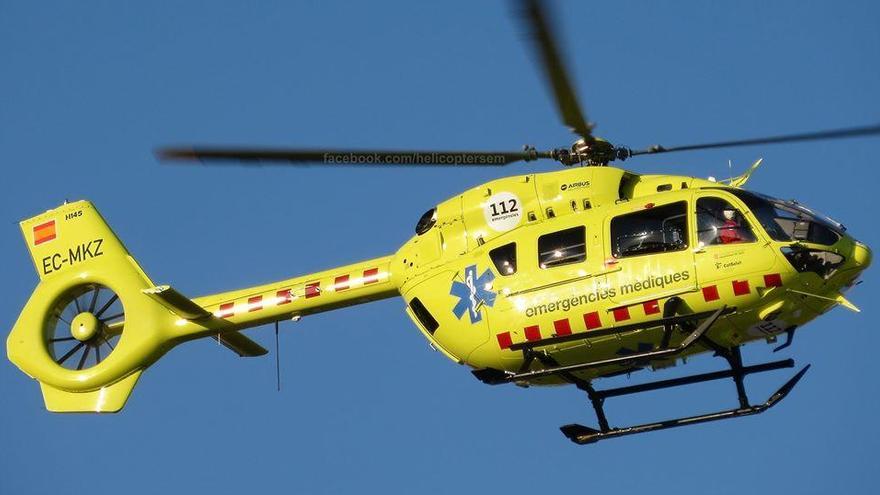 L&#039;home ha estat traslladat en un helicòpter medicalitzat a l&#039;Hospital Josep Trueta