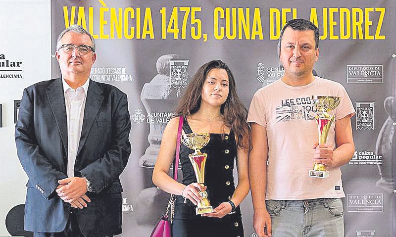Marta García  y José Díaz , vencedores del V Torneo de Ajedrez por la Igualdad
