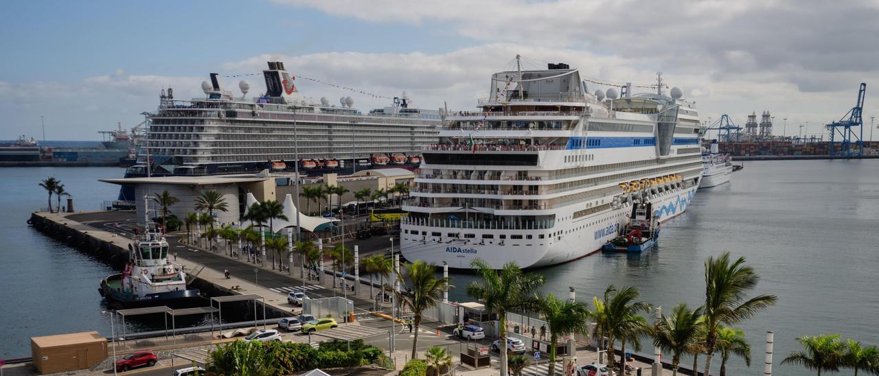 Cruceros en el Puerto de Las Palmas.