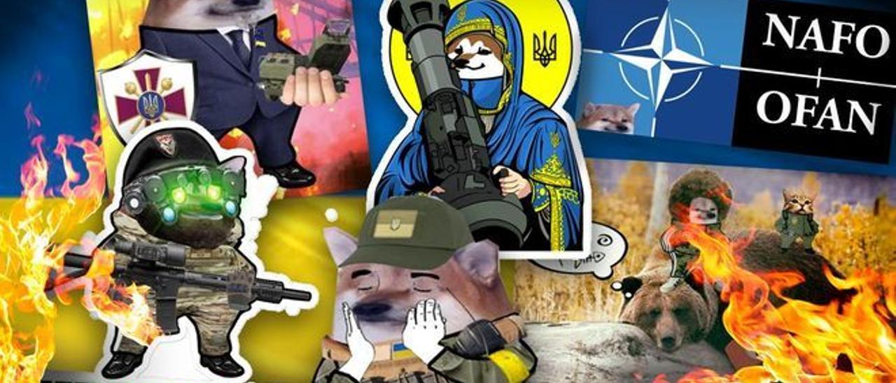 Perros armados e ironía: El ejército digital de &#039;trolls&#039; que ataca a Rusia a golpe de memes.