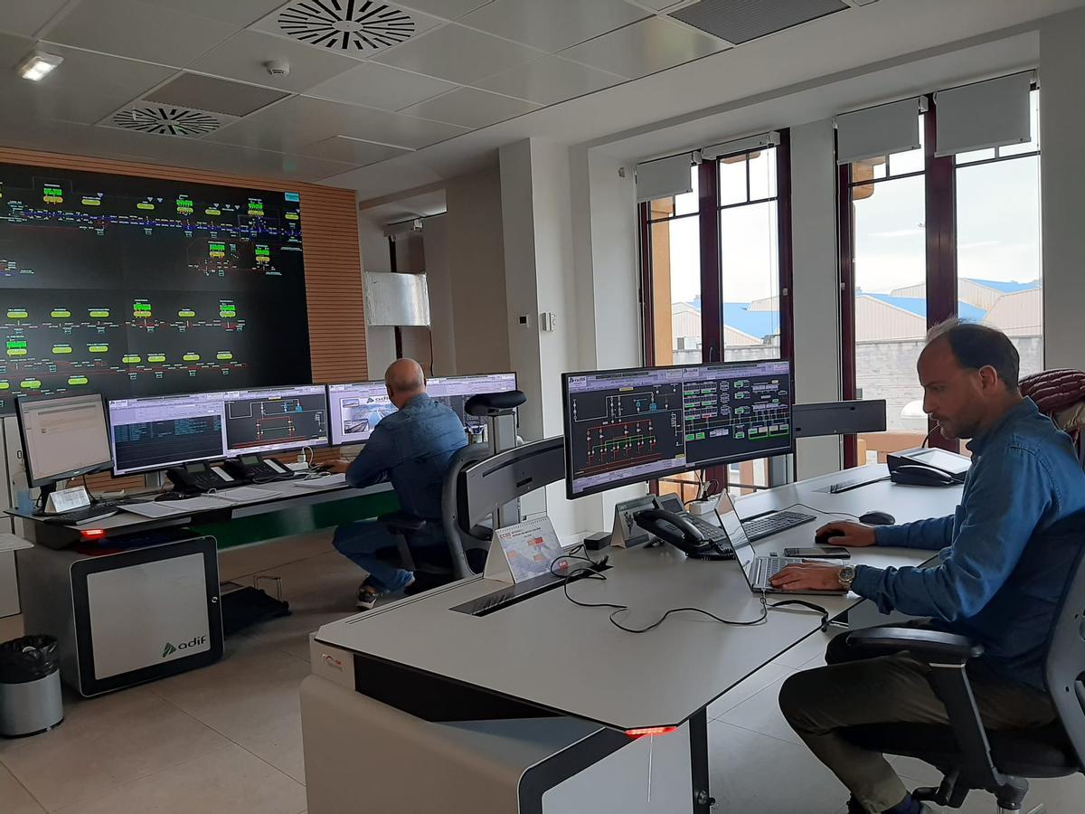 El Centro de Control de tráfico ferroviario de El Berrón