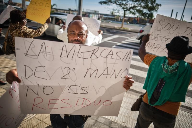 Protesta de africanos en Tenerife
