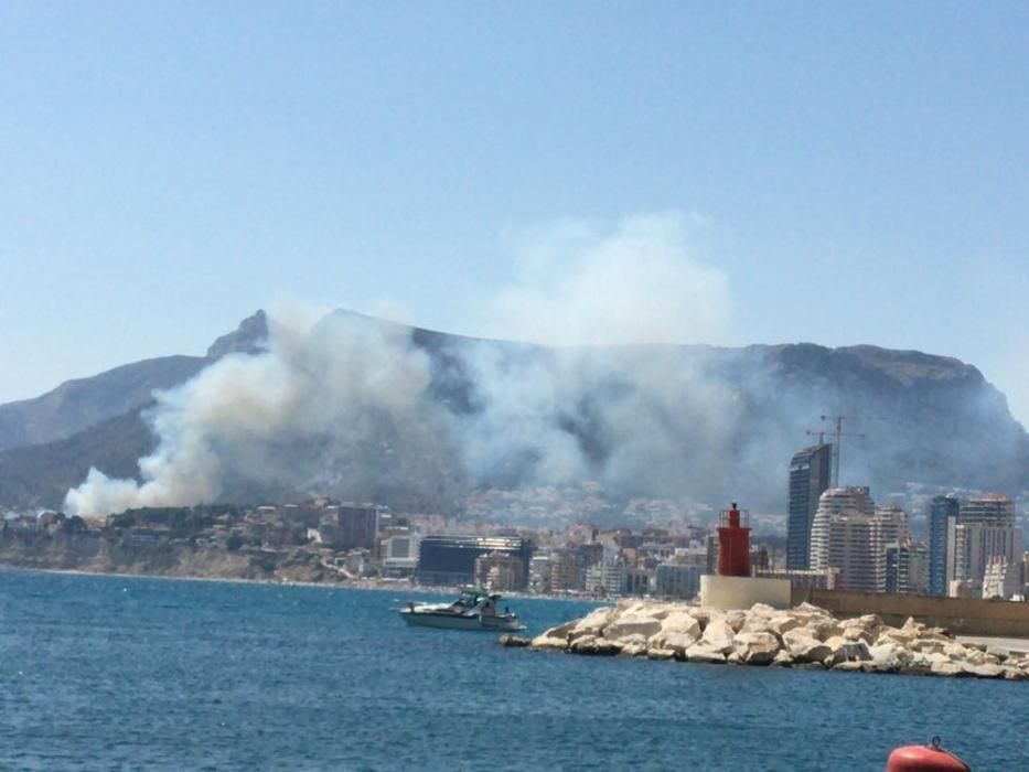 Alarma en Calp por un incendio