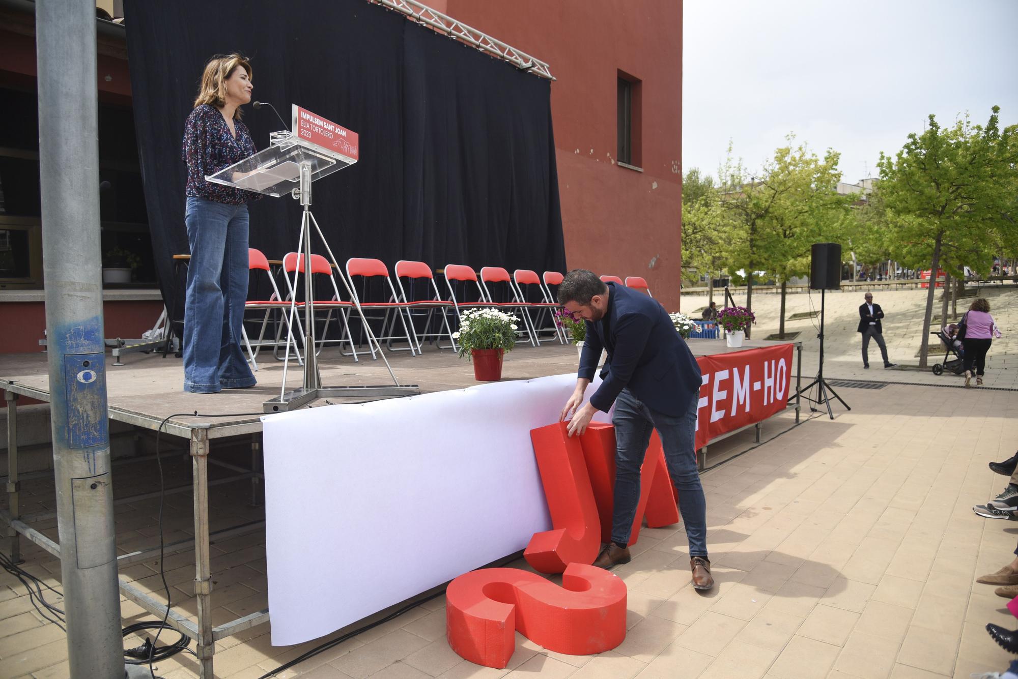 La ministra Sánchez presenta la candidatura d'Èlia Tortolero a Sant Joan de Vilatorrada