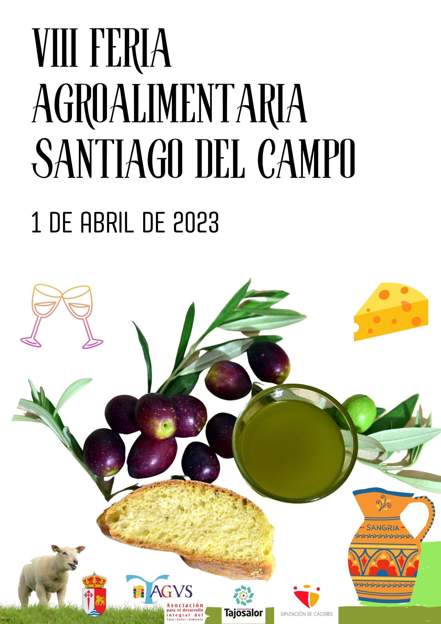 Cartel de la VIII Feria Agroalimentaria de Santiago del Campo.