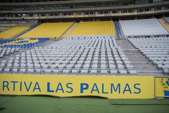 Siguen las obras en el Estadio de Gran Canaria