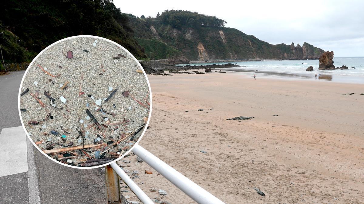 La marea de pellets de plástico de Galicia llega a Asturias.