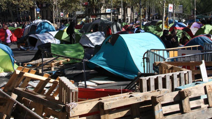 L&#039;acampada de Plaça Universitat