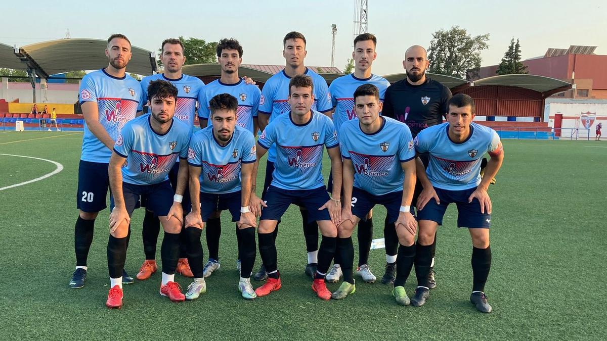 El once inicial del Pozoblanco en el pasado encuentro ante el Peñarroya-Pueblonuevo.