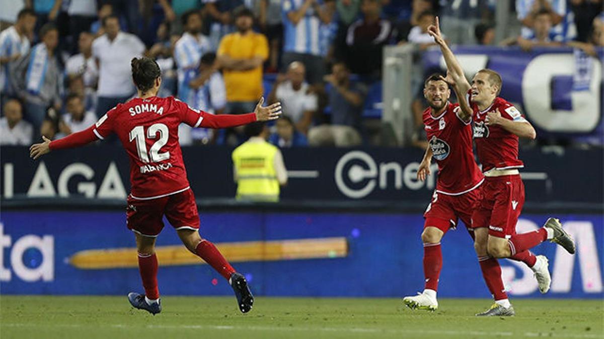 El Dépor vuelve a ganar en la Rosaleda y avanza de ronda