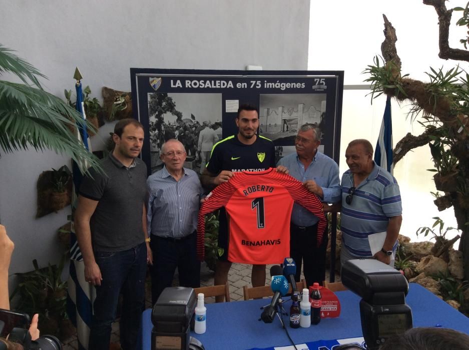 Presentación de Roberto, nuevo portero del Málaga CF.