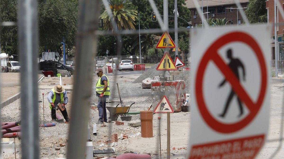 Imagen de la avenida de Trassierra en una de las fases de la obra.