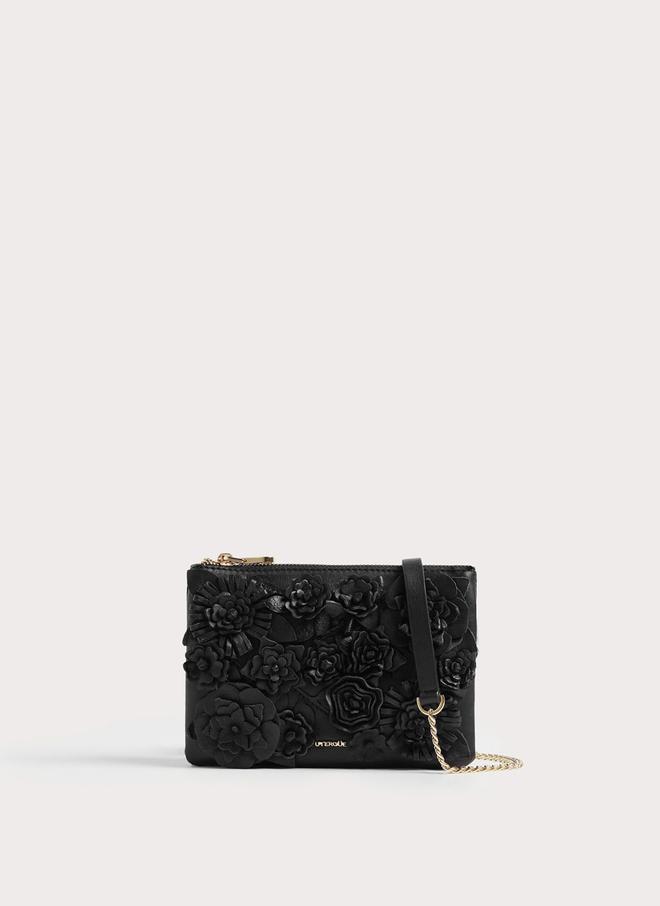 Bandolera piel flores, Uterqüe