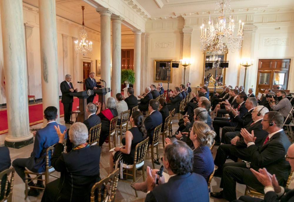 Reunión entre Trump y López Obrador.