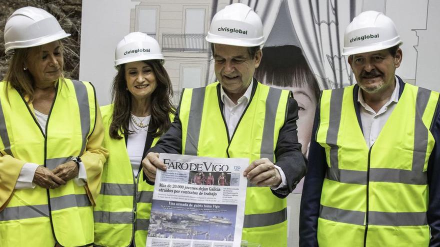 Concello y Zona Franca participan del inicio de las obras de la nueva sede de Down Vigo en el Casco Vello