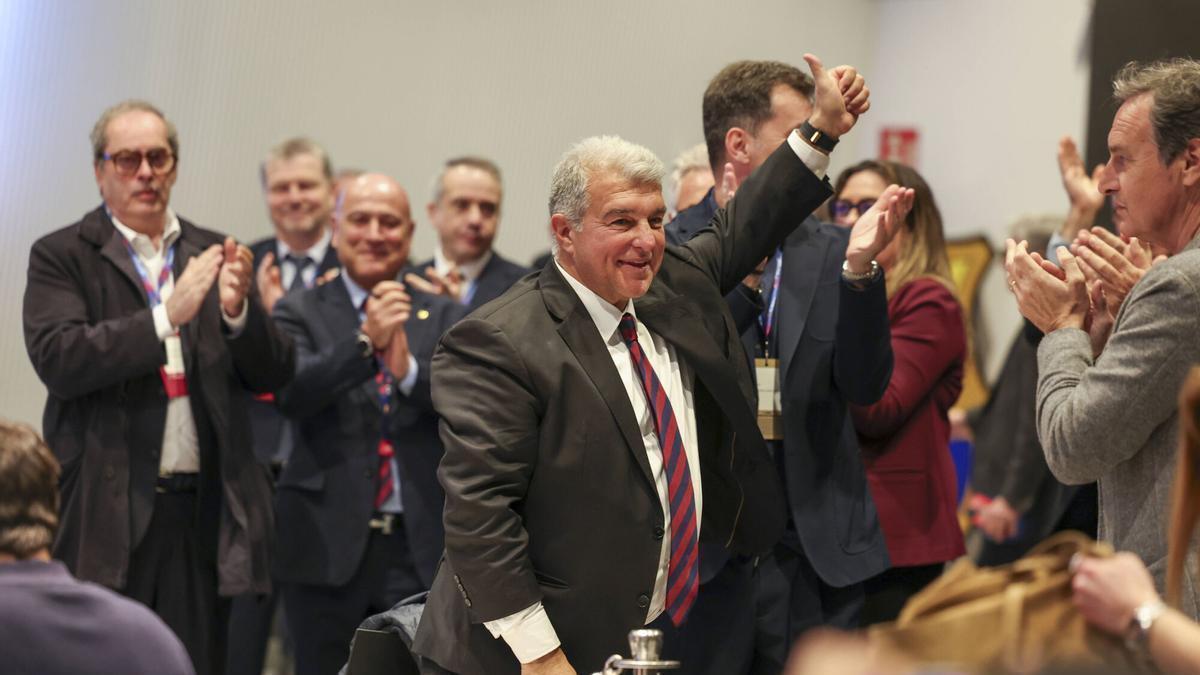 Joan Laporta anuncia el proyecto de ampliar el aforo del Johan Cruyff