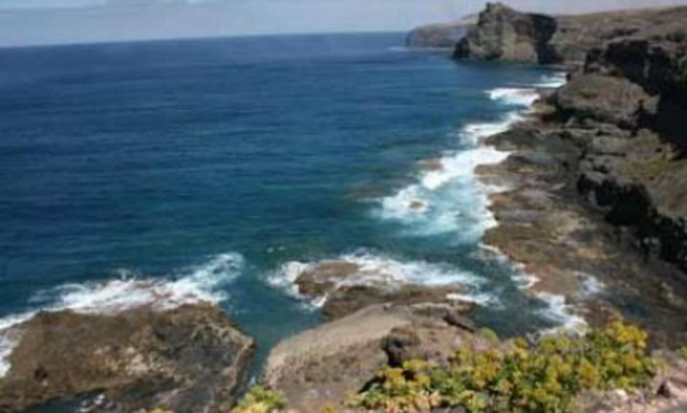 Playa de La Caleta, en el municipio de Agaete.